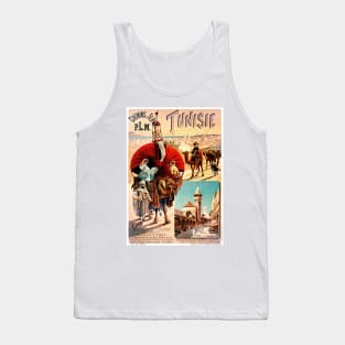 Vintage Travel Poster Tunisia Chemins de Fer Tunisie Tank Top